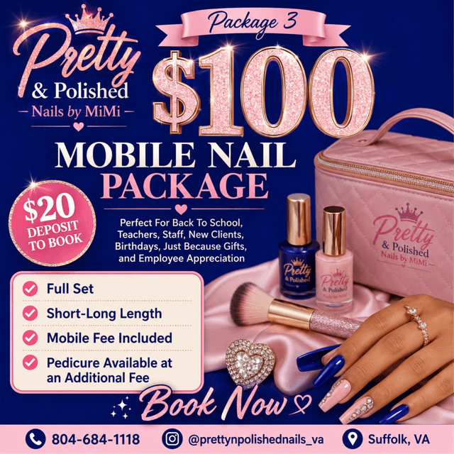Mobile Nail Experience at Pretty N Polished Nails by Mi Mi in Suffolk, VA